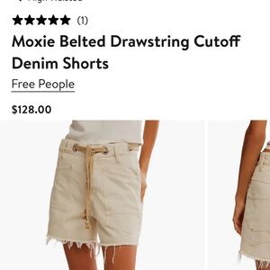 Free People Moxie Belted shorts- size 29 NWT!